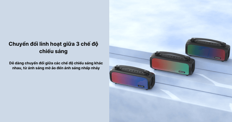 loa bluetooth Sounarc P3 3 chế độ chiếu s&aacute;ng