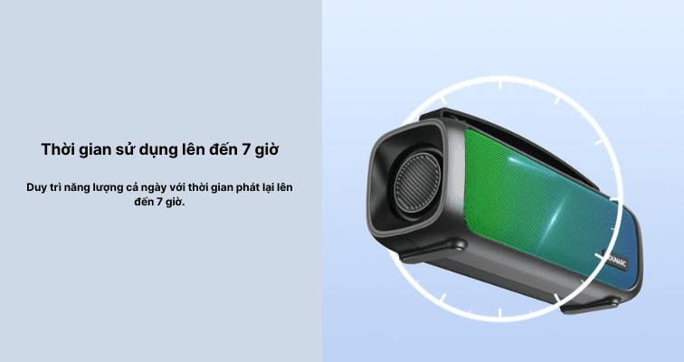 loa bluetooth Sounarc P3 sử dụng pin 7 tiếng