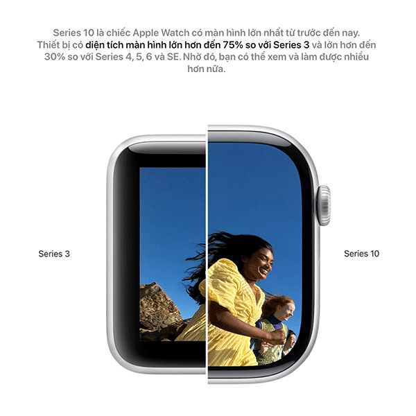 Apple Watch Series 10 46mm GPS Viền Nhôm Dây Cao Su Chính Hãng VN/A