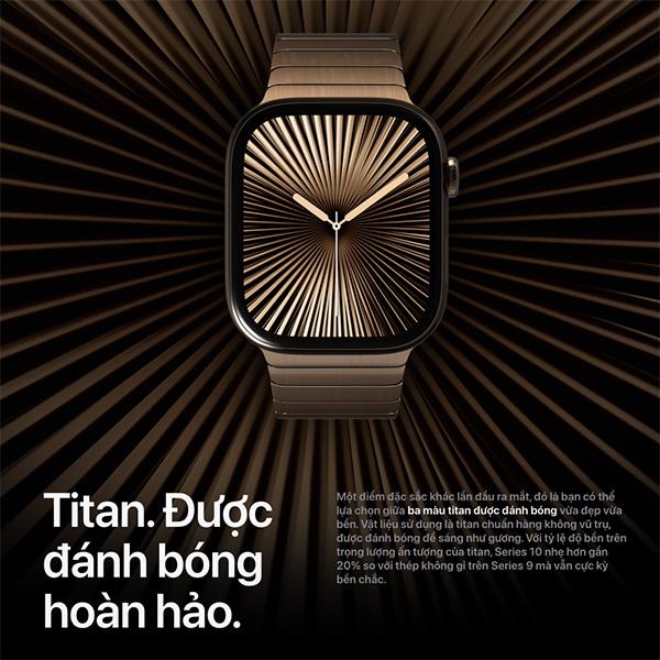 Apple Watch Series 10 46mm GPS + Cellular Viền Titanium Dây Milanese Chính Hãng VN/A