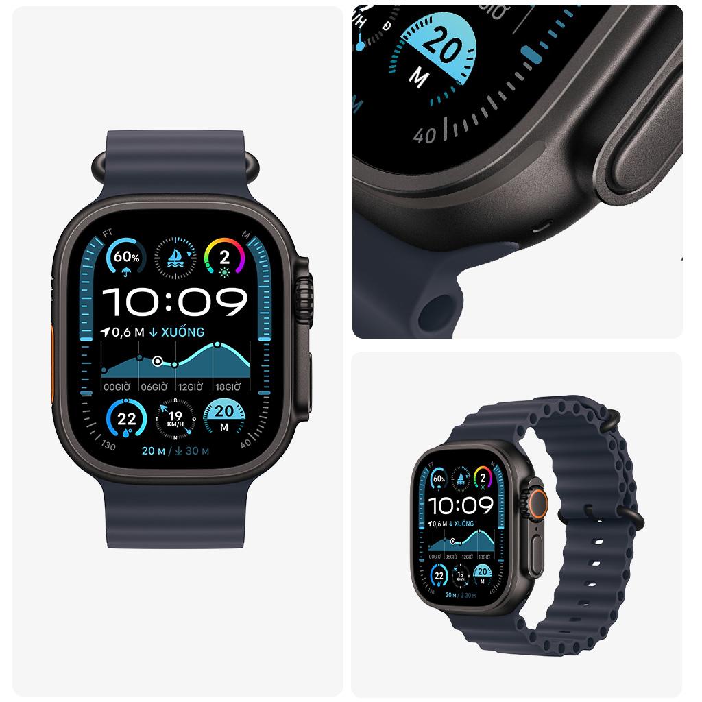 Apple Watch Ultra 2 49mm GPS + Cellular Viền Titanium Đen Chính Hãng VN/A