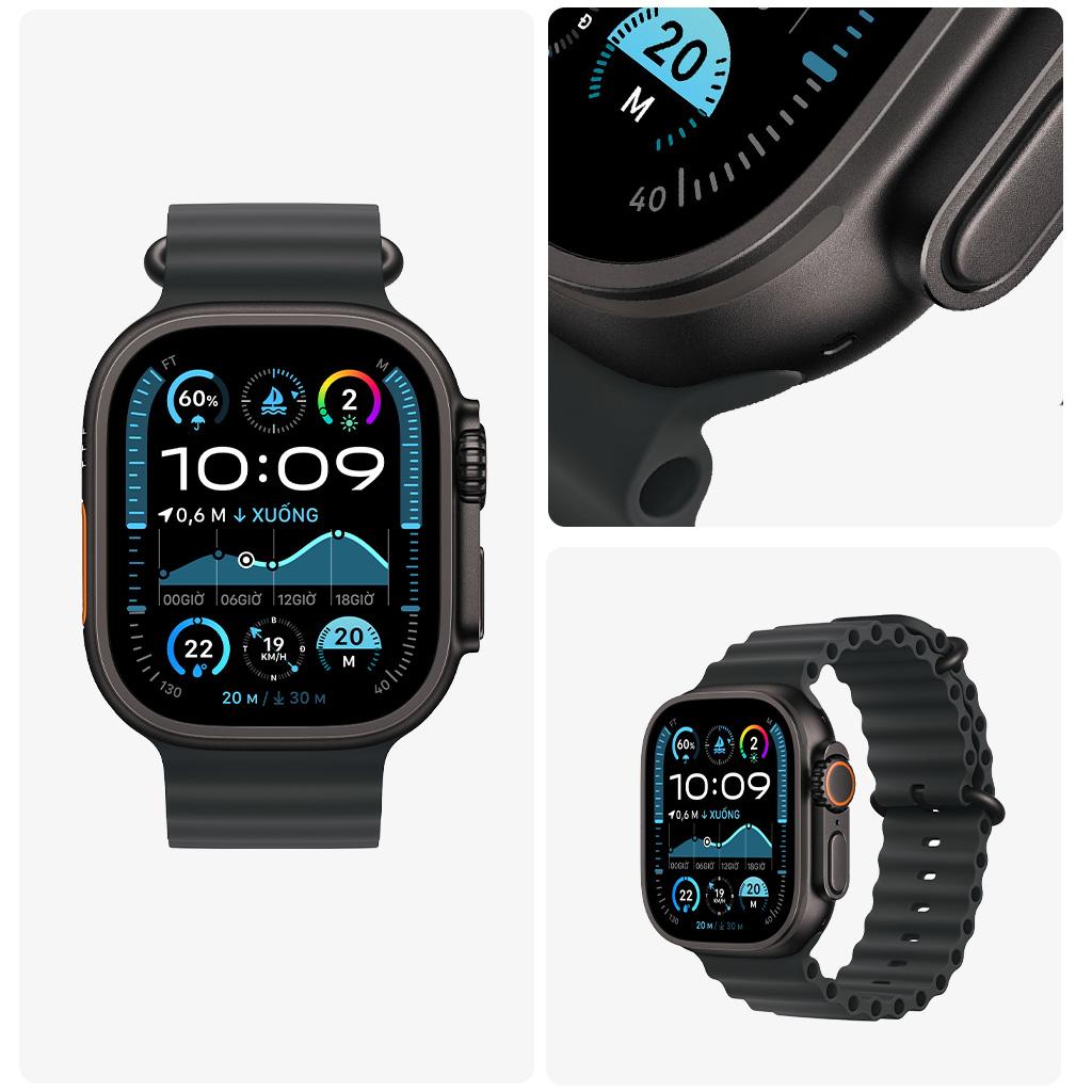 Apple Watch Ultra 2 49mm GPS + Cellular Viền Titanium Đen Chính Hãng VN/A