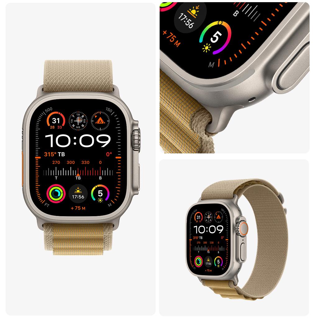 Apple Watch Ultra 2 49mm GPS + Cellular Viền Titanium Tự Nhiên Dây Alpine Chính Hãng VN/A
