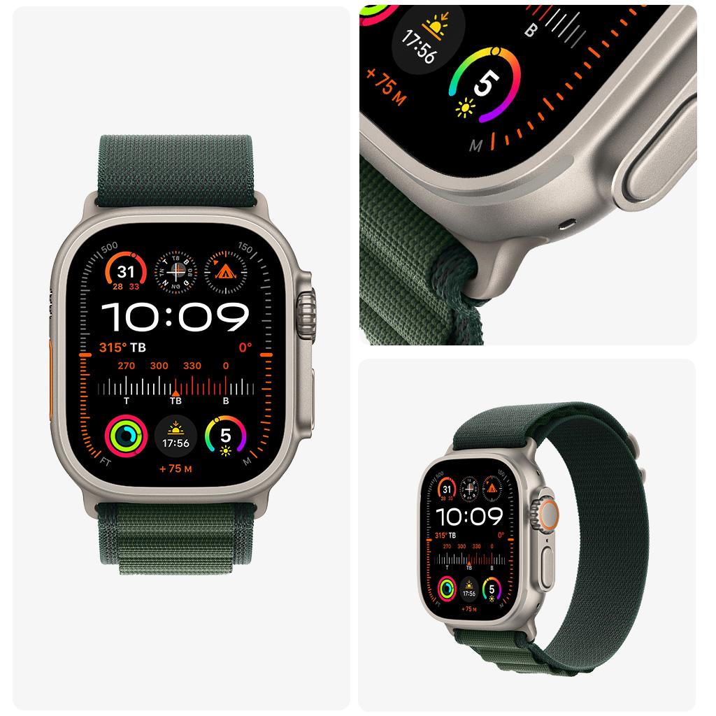 Apple Watch Ultra 2 49mm GPS + Cellular Viền Titanium Tự Nhiên Dây Alpine Chính Hãng VN/A
