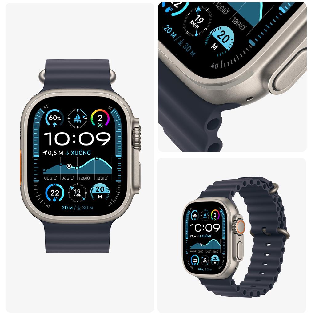 Apple Watch Ultra 2 49mm GPS + Cellular Viền Titanium Tự Nhiên Chính Hãng VN/A