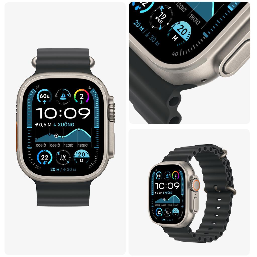 Apple Watch Ultra 2 49mm GPS + Cellular Viền Titanium Tự Nhiên Chính Hãng VN/A