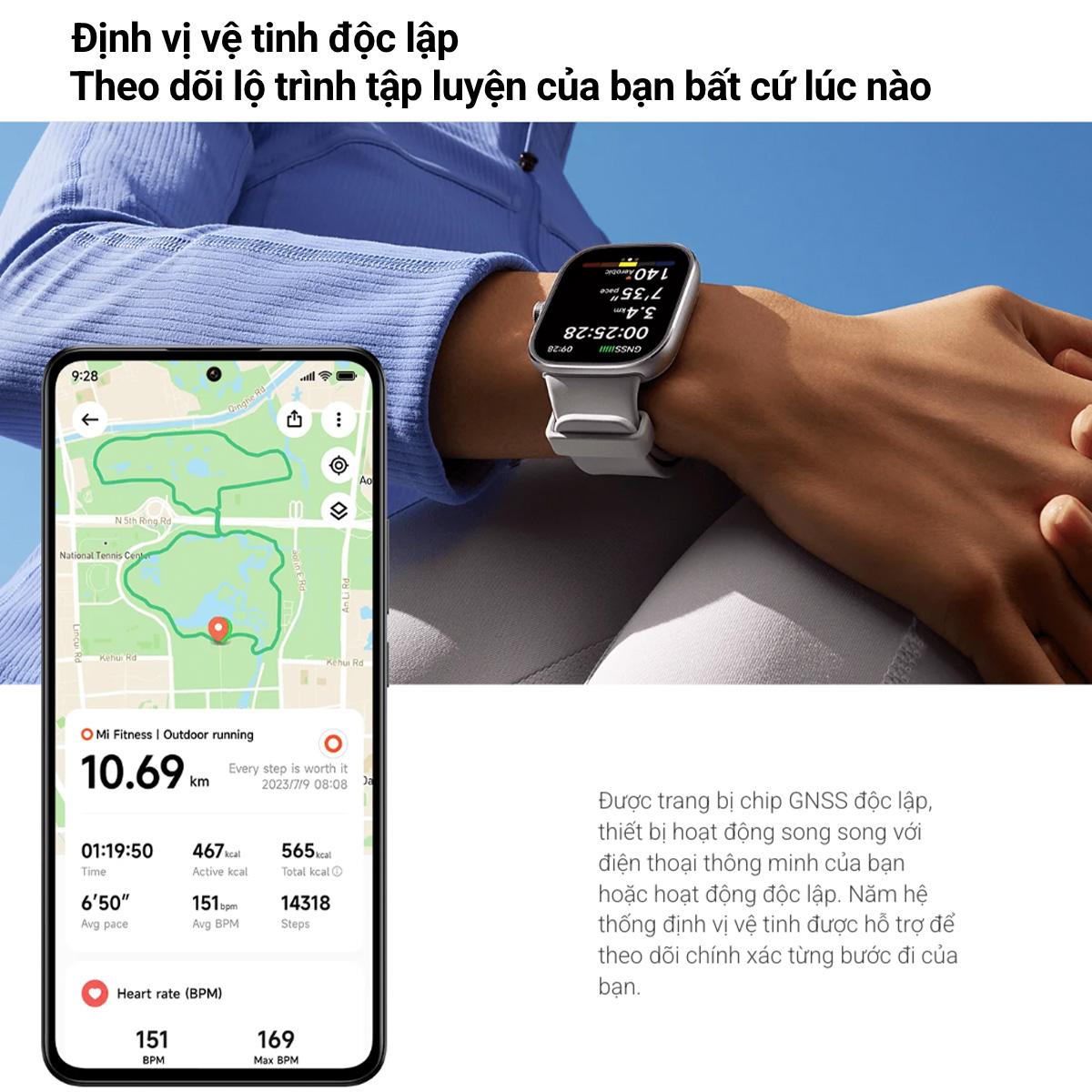 Đồng hồ thông minh Xiaomi Redmi Watch 4 47.5mm Dây Silicone