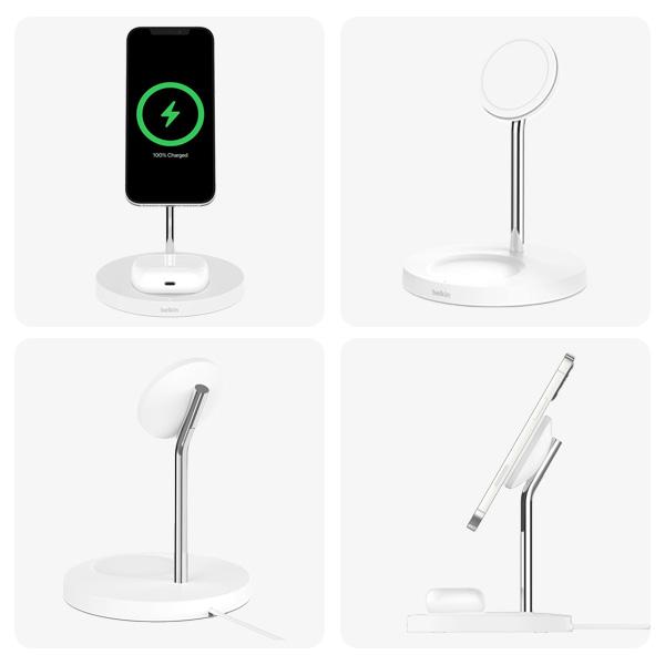 Đế Sạc Không Dây Belkin Magsafe BoostCharge 2 in 1 15W | Có Kèm Dây
