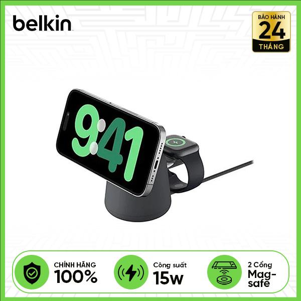 Đế Sạc Không Dây Belkin Magsafe BoostCharge Pro 2 in 1 15W