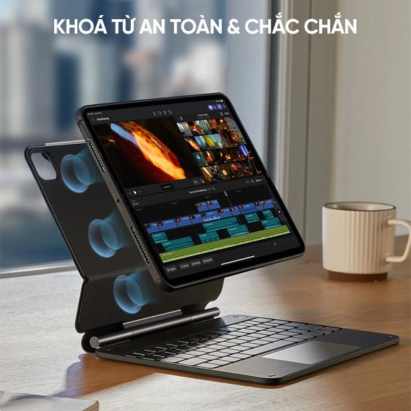 Bao Da Kèm Bàn Phím ESR 360° IPad Air 6 M2 13 Inch | Air 2025