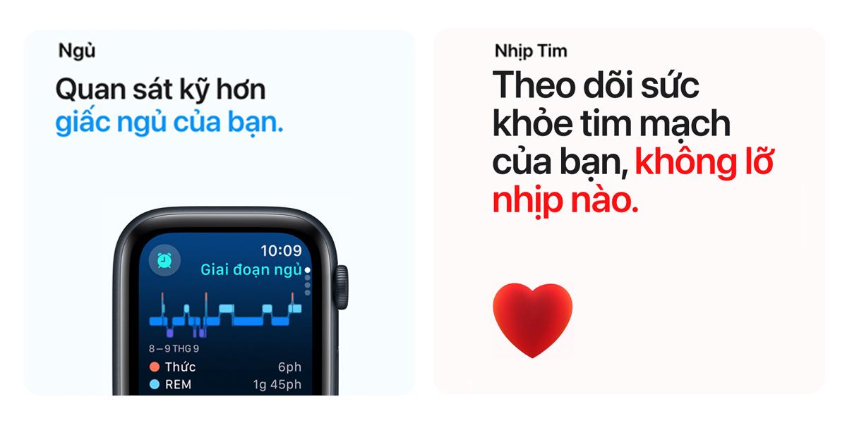 Apple Watch SE 2024 44mm LTE Viền Nhôm Dây Cao Su Chính Hãng VN/A