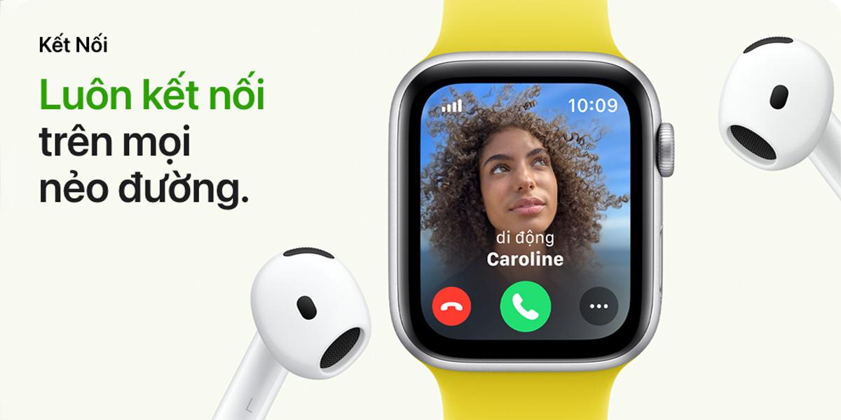 Apple Watch SE 2024 44mm LTE Viền Nhôm Dây Cao Su Chính Hãng VN/A