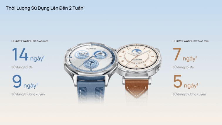 dung lượng pin Huawei Watch GT 5 (41mm)