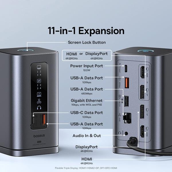 Hub Chuyển Đổi Baseus Spacemate Series 11 in 1