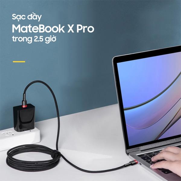 Cáp Sạc Nhanh BASEUS Cafule 100W PD 2.0 USB-C to USB-C