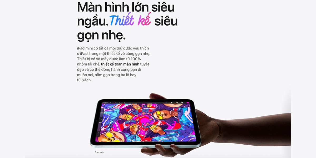 iPad Mini 7 8.3 inch 2024 5G 128GB | Chính Hãng Apple Việt Nam