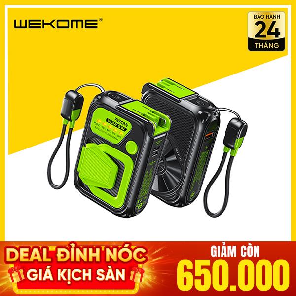 Pin Sạc Dự Phòng WEKOME Armour Series WP-89 10.000mAh 22.5W, Sạc Magsafe Kiêm Củ Sạc, Kèm Dây Sạc Type-C To Lightning