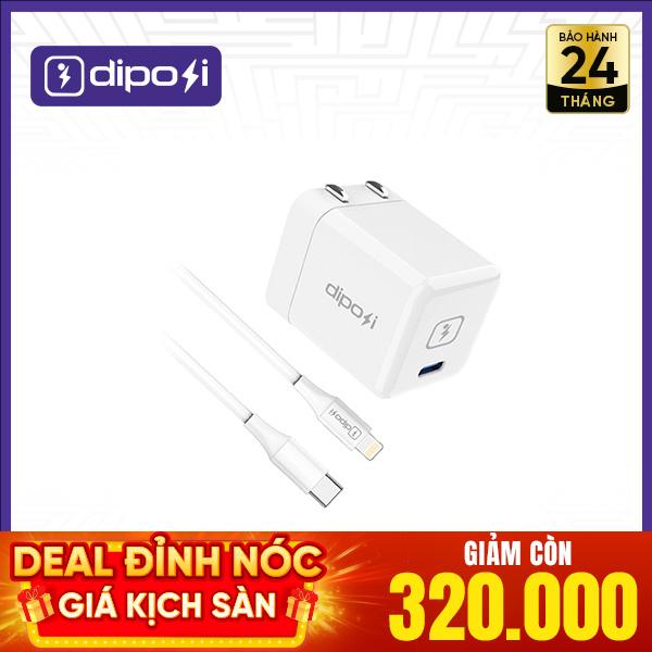 Bộ Sạc Nhanh DIPOSI Kèm Cáp C-Lightning PD20W Chính Hãng