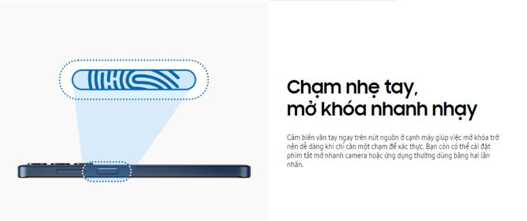 galaxy m35 mở kh&oacute;a bằng v&acirc;n tay