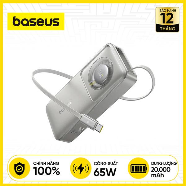 Pin Sạc Dự Phòng BASEUS Free2Pull 20000mAh 65W | Kèm Cáp Type C