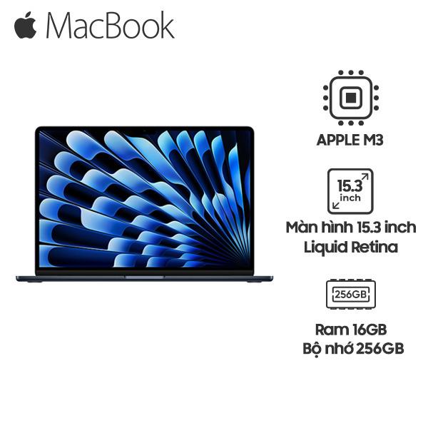 MacBook Air M3 15 Inch 8 CPU 10 GPU (16GB/256GB) | Chính Hãng Apple Việt Nam