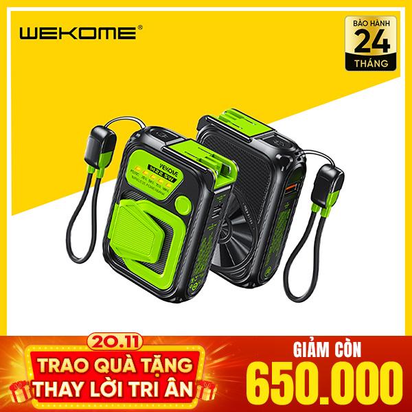 Pin Sạc Dự Phòng WEKOME Armour Series WP-89 10.000mAh 22.5W, Sạc Magsafe Kiêm Củ Sạc, Kèm Dây Sạc Type-C To Lightning