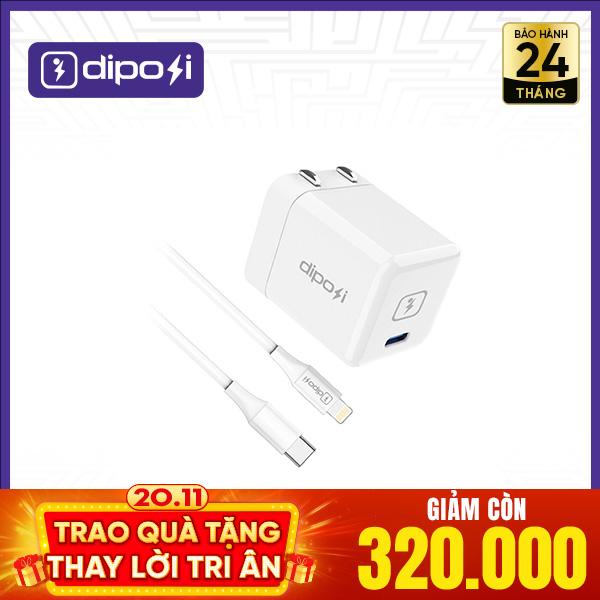 Bộ Sạc Nhanh DIPOSI Kèm Cáp C-Lightning PD20W Chính Hãng