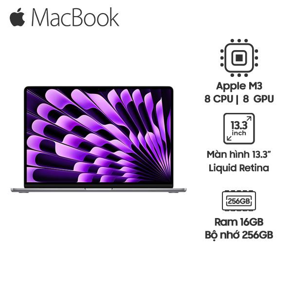 MacBook Air M3 13 Inch 8 CPU 8 GPU (16GB/256GB) | Chính Hãng Apple Việt Nam
