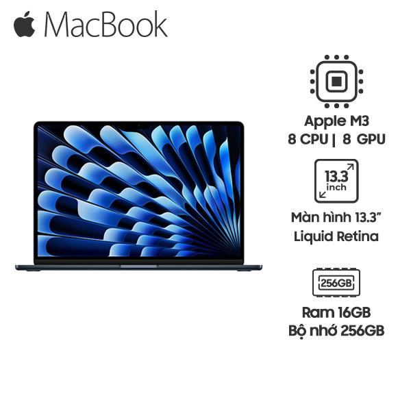 MacBook Air M3 13 Inch 8 CPU 8 GPU (16GB/256GB) | Chính Hãng Apple Việt Nam