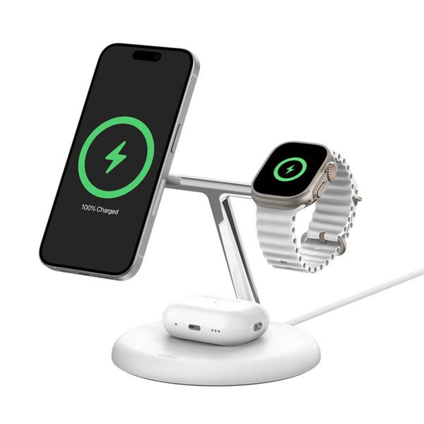 Đế Sạc Không Dây Belkin Magsafe 3 in 1 Boost Charge Pro 15W