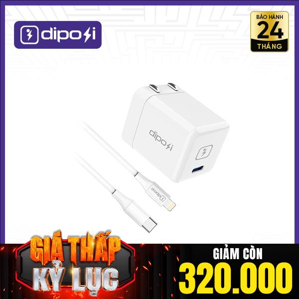 Bộ Sạc Nhanh Diposi Kèm Cáp C-Lightning PD20W Chính Hãng