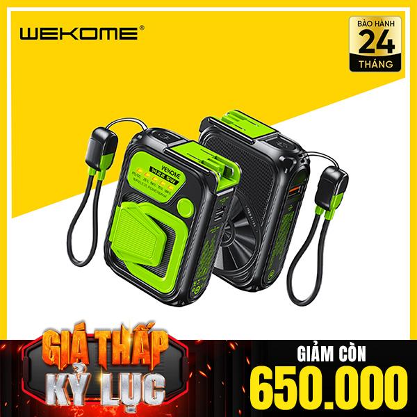 Pin Sạc Dự Phòng WEKOME Armour Series WP-89 10.000mAh 22.5W, Sạc Magsafe Kiêm Củ Sạc, Kèm Dây Sạc Type-C To Lightning