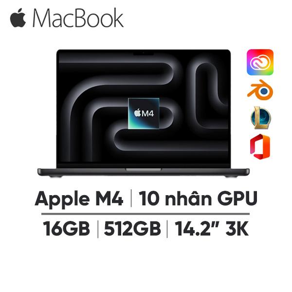 MacBook Pro M4 14 Inch 10 CPU 10 GPU (16GB/512GB) | Chính Hãng Apple Việt Nam