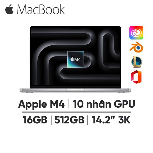 MacBook Pro M4 14 Inch 10 CPU 10 GPU (16GB/512GB) | Chính Hãng Apple Việt Nam