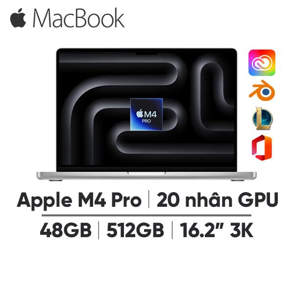 MacBook Pro M4 Pro 16 Inch 14 CPU 20 GPU (48GB/512GB) | Chính Hãng Apple Việt Nam