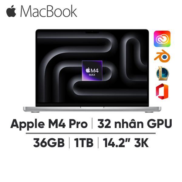 MacBook Pro M4 Max 14 Inch 14 CPU 32 GPU (36GB/1TB) | Chính Hãng Apple Việt Nam