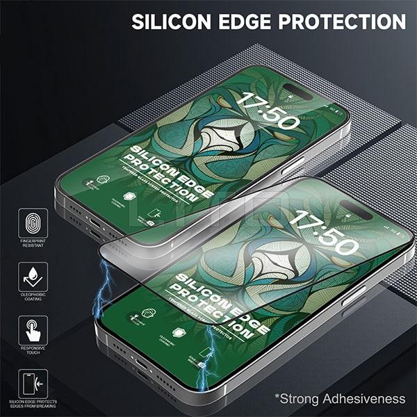 Cường Lực iPhone LITO Viền Silicone Chống Va Đập Và Trầy Xước Màn Hình, Độ Bền Vượt Trội