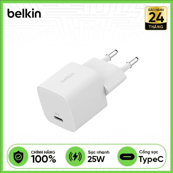 Củ Sạc BELKIN PD 3.0 25W Chân Tròn - Chính Hãng