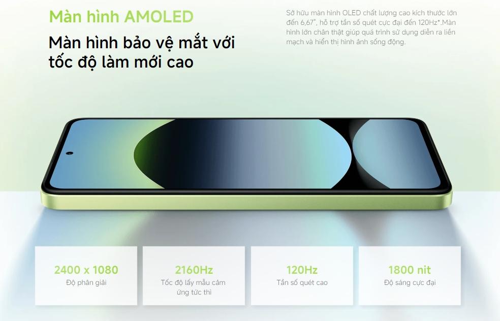 m&agrave;n h&igrave;nh Redmi Note 14