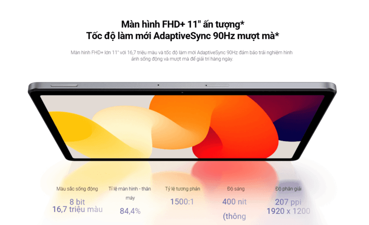 m&agrave;n h&igrave;nh Redmi Pad SE WIFI