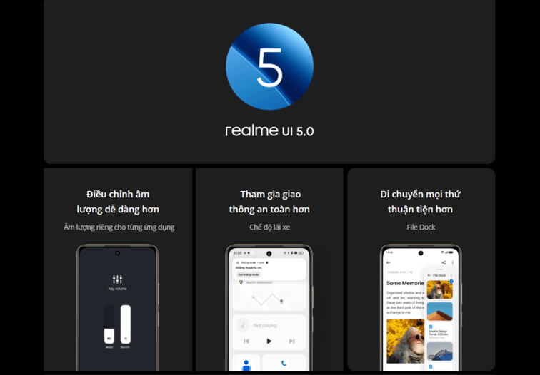 Hệ điều h&agrave;nh Realme UI si&ecirc;u đỉnh
