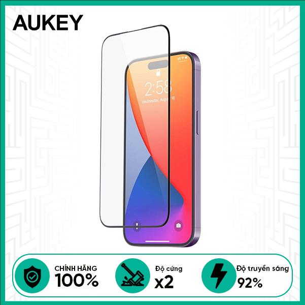 Miếng Dán Cường Lực AUKEY iPhone 15 Pro Max ClearView
