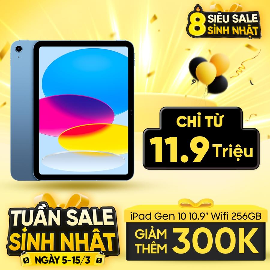 iPad Gen 10 10.9 inch Wifi 256GB  | Chính Hãng Apple Việt Nam