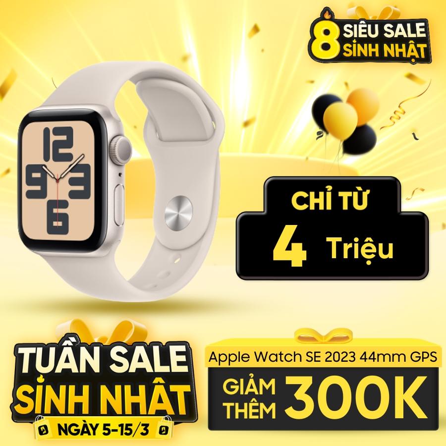 Apple Watch SE 2023 44mm GPS Viền Nhôm Mới Trần - Chưa Kích Hoạt