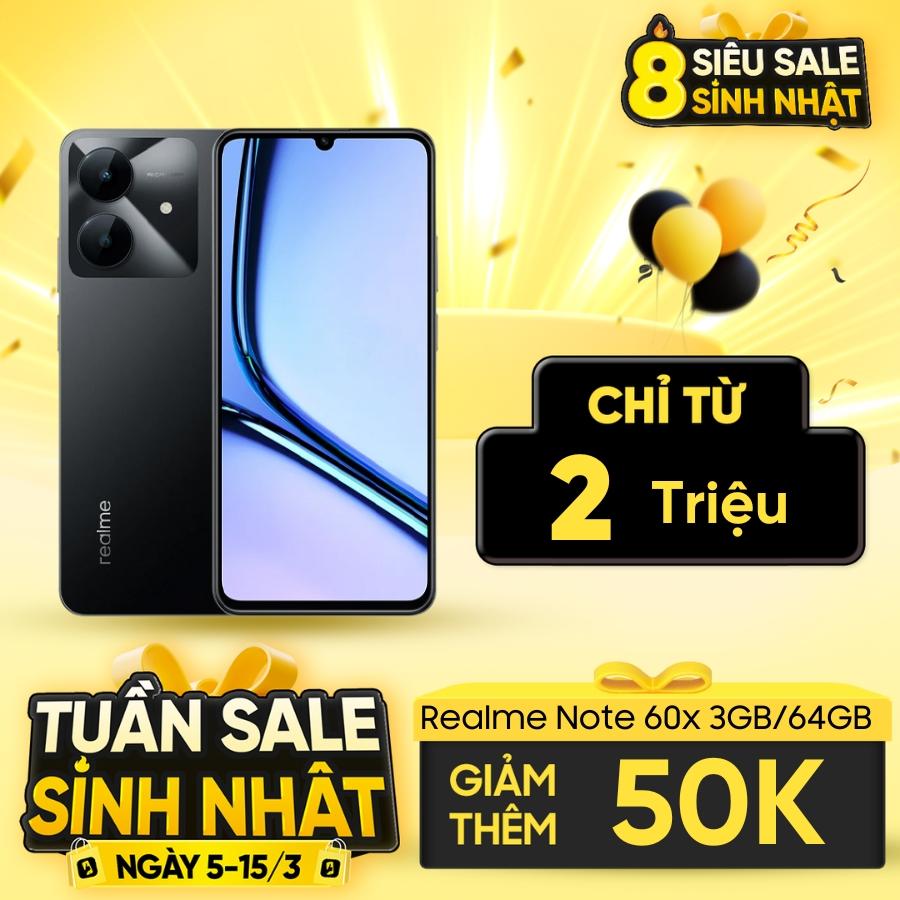 Realme Note 60x 3GB/64GB Chính Hãng