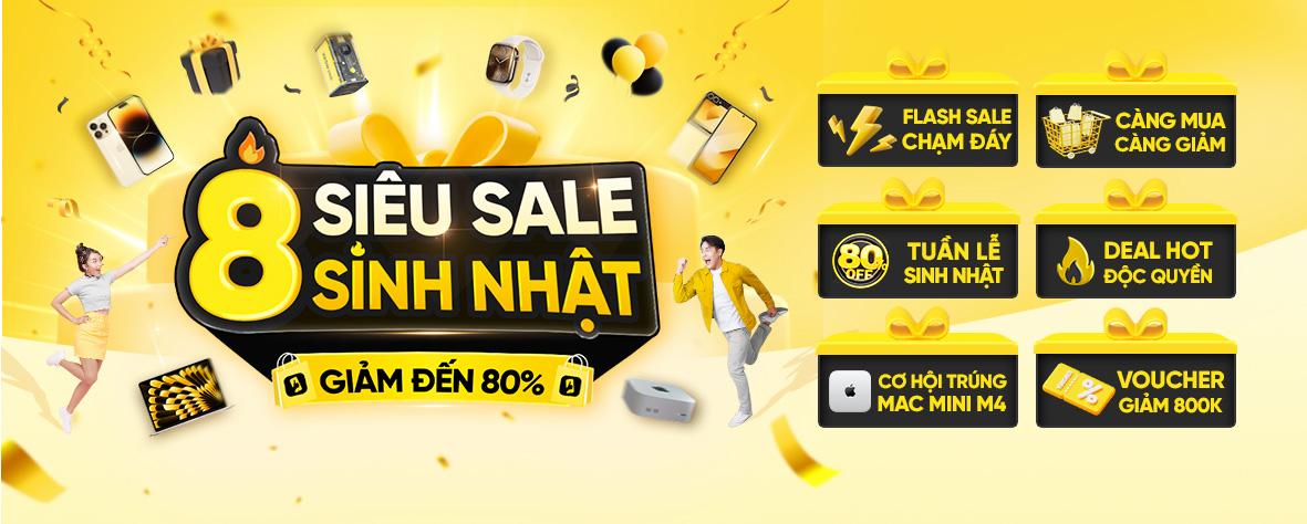 SIÊU SALE SINH NHẬT - GIẢM ĐẾN 80%