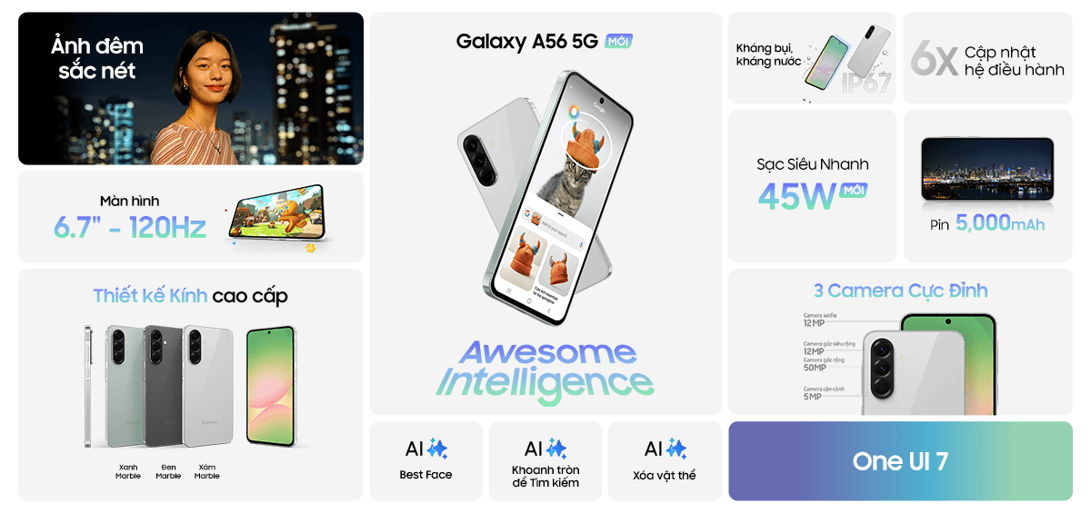 Samsung Galaxy A56 5G 8GB/128GB Chính Hãng - BHĐT