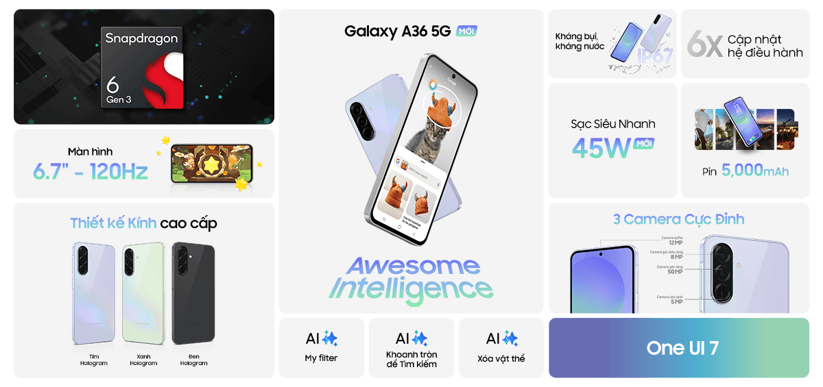 Samsung Galaxy A36 5G 8GB/128GB Chính Hãng