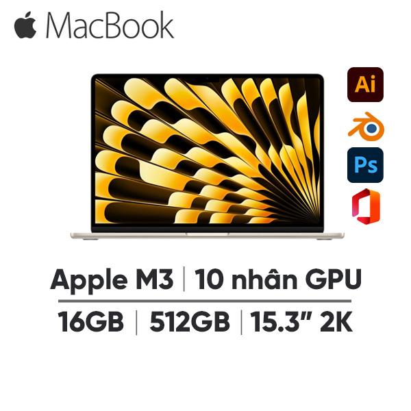 MacBook Air M3 13 Inch 8 CPU 10 GPU (16GB/512GB) | Chính Hãng Apple Việt Nam