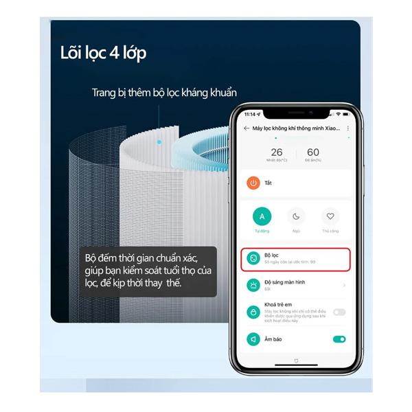 Máy Lọc Không Khí Xiaomi Air Smart Purifier 4 Lite EU Chính Hãng